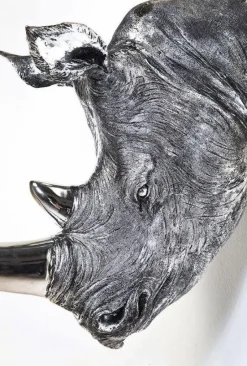 Dekoracja ścienna Head Rhino Antique 44x53 Cm Srebrno-szara*KARE Design Hot
