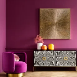 Dekoracja ścienna Illumino 120x120 Cm Złota*KARE Design Sale