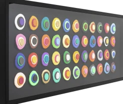 Dekoracja ścienna Kolorowa Terakota Rama Czarna 160x60 Cm*KARE Design Outlet