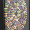 Dekoracja ścienna Kolorowa Terakota Okręgi Rama Czarna 80x80 Cm*KARE Design Outlet