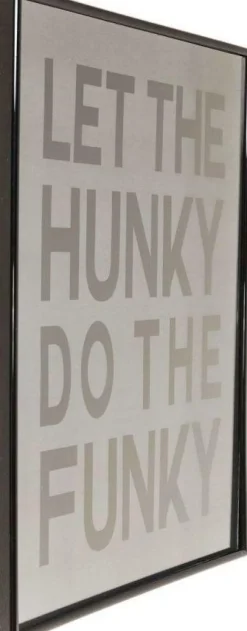 Dekoracja ścienna Let The Hunky 34x47 Cm Szaro-czarna*KARE Design New