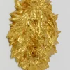 Dekoracja ścienna Lion Head 90x100 Cm Złota*KARE Design