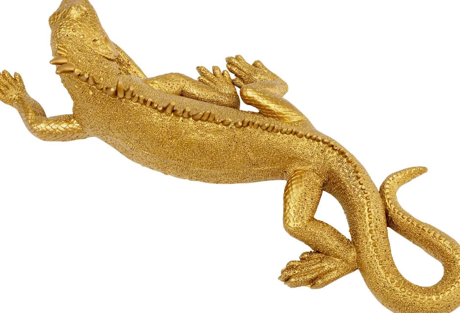 Dekoracja ścienna Lizard 11x31 Cm Złota*KARE Design Discount