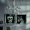 Dekoracja ścienna Mirror Leopard 80x80 Cm Srebrno-czarna*KARE Design Online