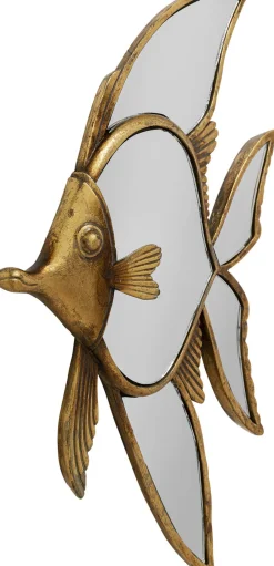 Dekoracja ścienna Pisces 24x39 Cm Złota Postarzana - Lustrzana*KARE Design Outlet