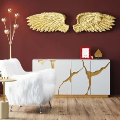 Dekoracja ścienna Skrzydła Anioła Złote 203x86 Cm*KARE Design Discount