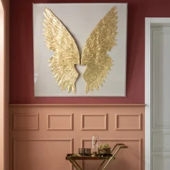 Dekoracja ścienna Wings 120x120 Cm Złota*KARE Design Outlet