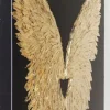 Dekoracja ścienna Wings 120x120 Cm Złoto-czarna*KARE Design Outlet