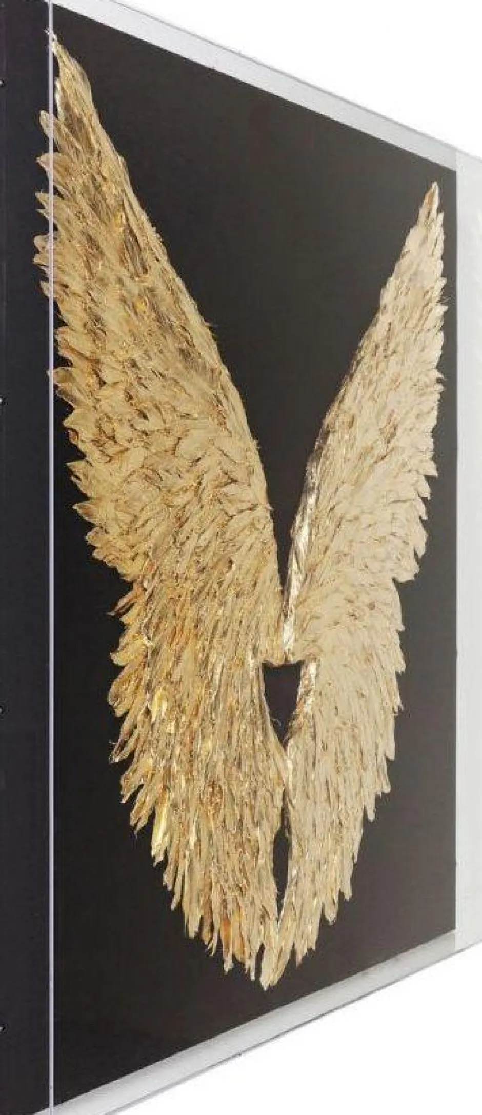 Dekoracja ścienna Wings 120x120 Cm Złoto-czarna*KARE Design Outlet
