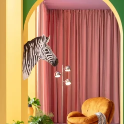 Dekoracja ścienna Zebra Czarno-biała 58x78 Cm*KARE Design Outlet