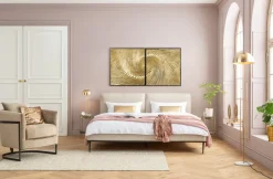 Dekoracja ścienna Złote Fale 60x120 Cm*KARE Design Outlet