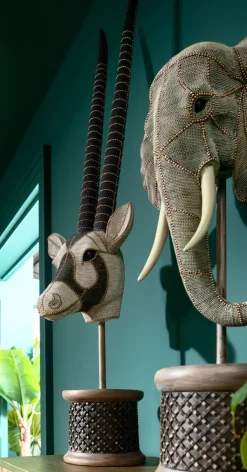 Dekoracja Stojąca Antelope Head Pearls 43x124 Cm*KARE Design