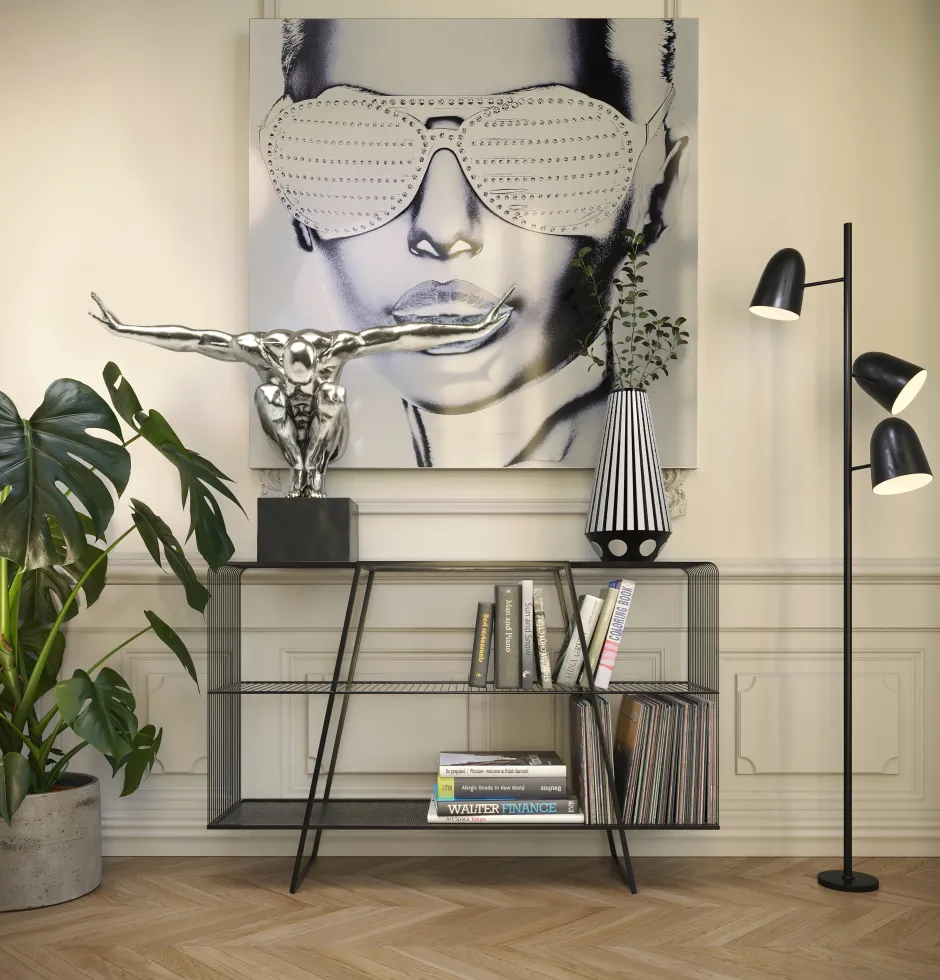 Dekoracja Stojąca Athlete XL 100x64 Cm Srebrna*KARE Design Discount