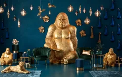 Dekoracja Stojąca Gorilla XXL 180x250 Cm Złota*KARE Design Hot