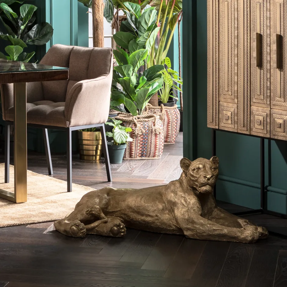 Dekoracja Stojąca Lion 113x40 Cm Złota*KARE Design Best
