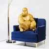 Dekoracja Stojąca Monkey Gorilla Side XL 60x76 Cm Złota*KARE Design Sale