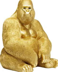 Dekoracja Stojąca Monkey Gorilla Side XL 60x76 Cm Złota*KARE Design Sale