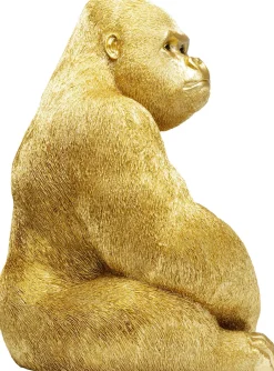 Dekoracja Stojąca Monkey Gorilla Side XL 60x76 Cm Złota*KARE Design Sale