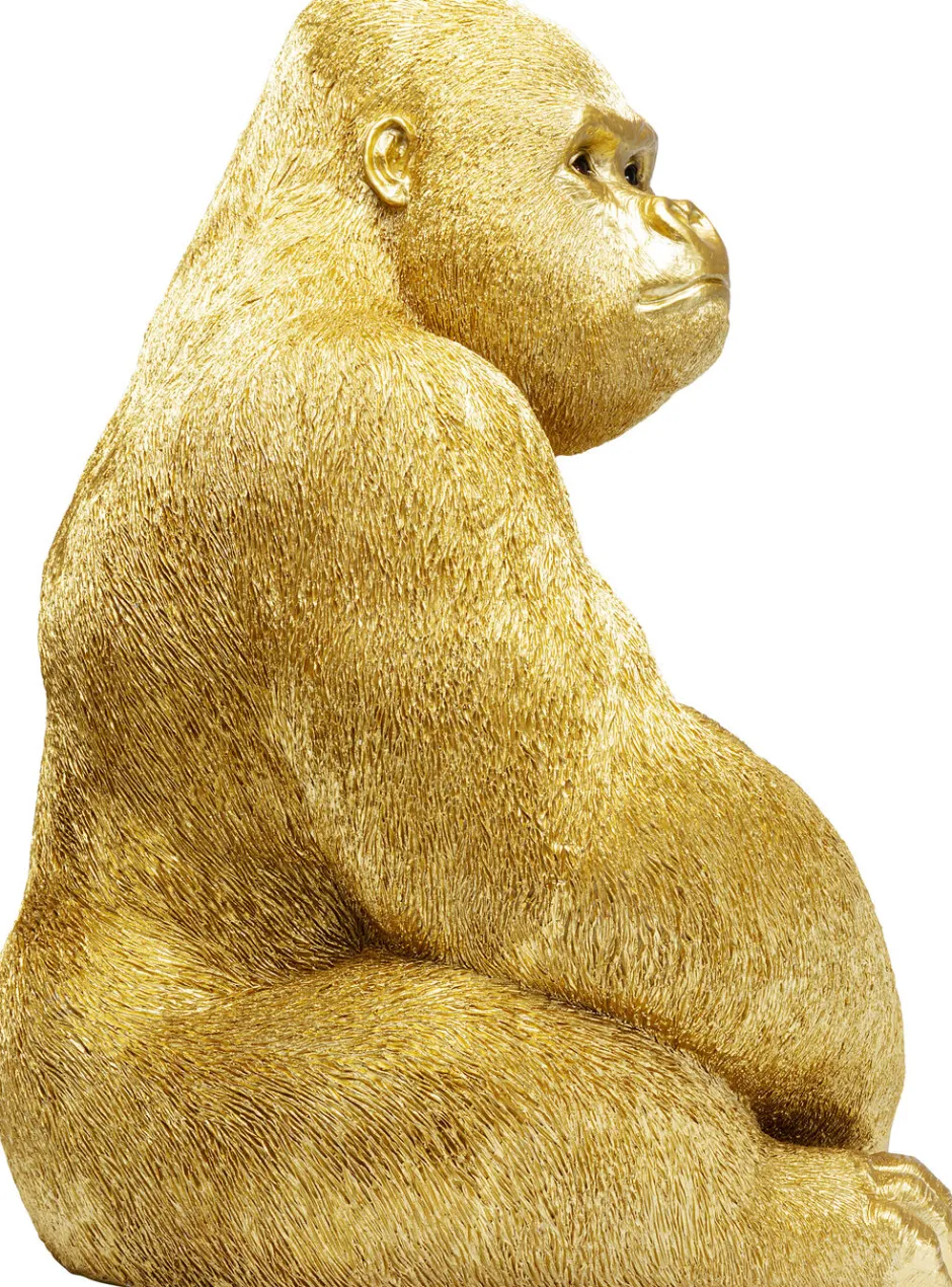 Dekoracja Stojąca Monkey Gorilla Side XL 60x76 Cm Złota*KARE Design Sale