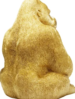 Dekoracja Stojąca Monkey Gorilla Side XL 60x76 Cm Złota*KARE Design Sale