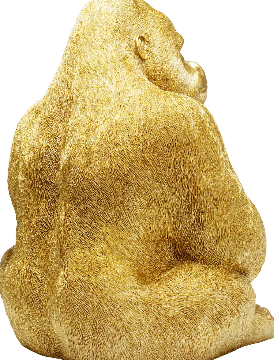 Dekoracja Stojąca Monkey Gorilla Side XL 60x76 Cm Złota*KARE Design Sale