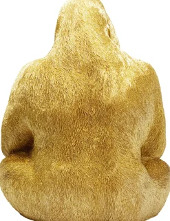 Dekoracja Stojąca Monkey Gorilla Side XL 60x76 Cm Złota*KARE Design Sale