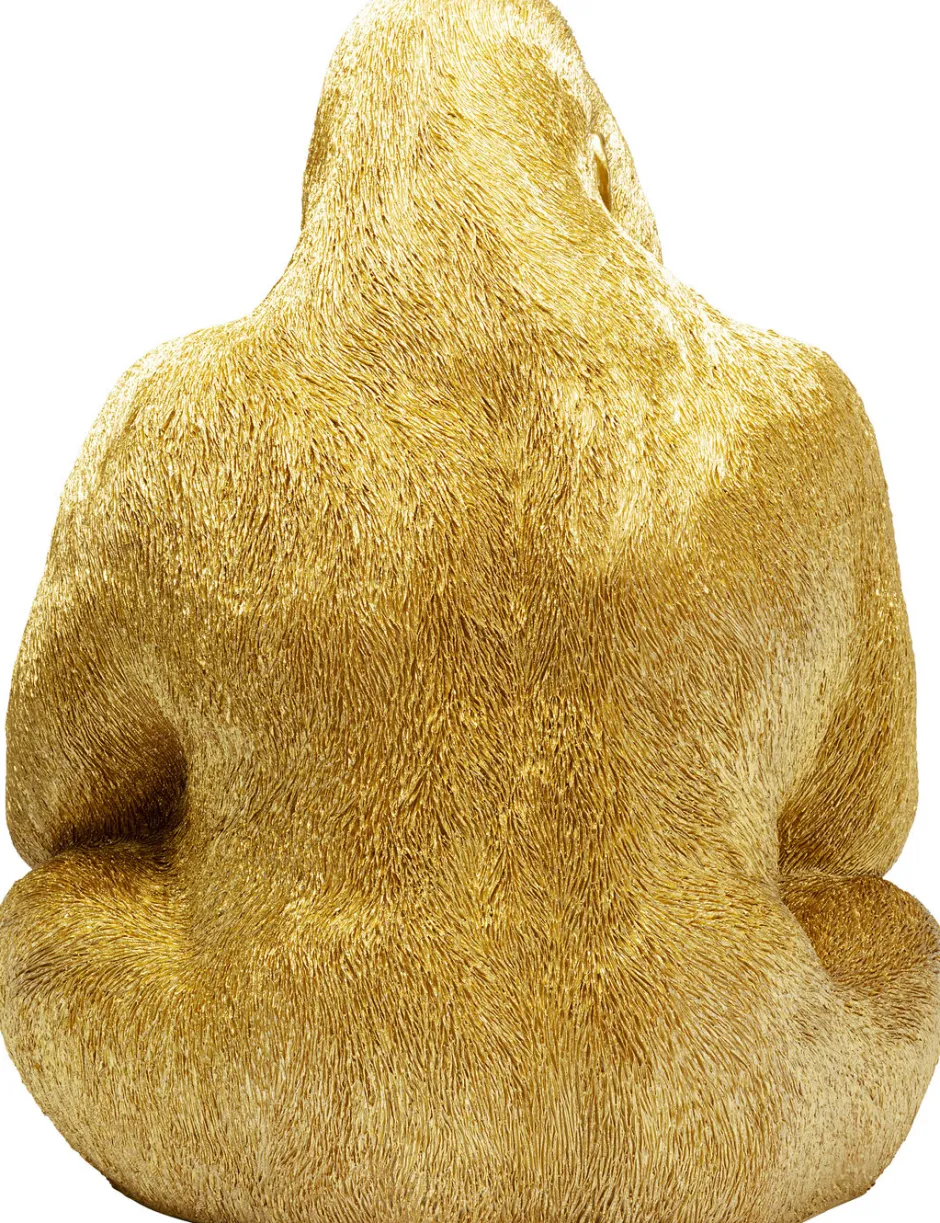Dekoracja Stojąca Monkey Gorilla Side XL 60x76 Cm Złota*KARE Design Sale