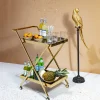 Dekoracja Stojąca Parrot 23x120 Cm Złota*KARE Design Discount