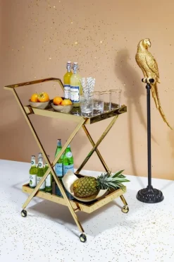 Dekoracja Stojąca Parrot 23x120 Cm Złota*KARE Design Discount
