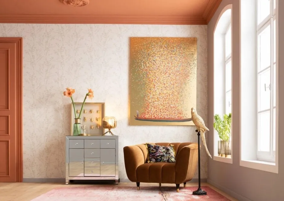 Dekoracja Stojąca Parrot 23x120 Cm Złota*KARE Design Discount