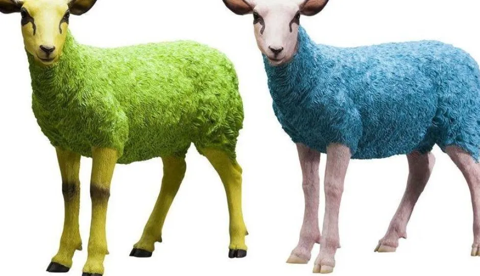 Dekoracja Stojąca Sheep 49x60 Cm Zielona*KARE Design Discount