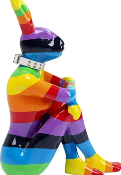 Dekoracja Stojąca Sitting Rabbit Rainbow 60x80 Cm Kolorowa*KARE Design Sale
