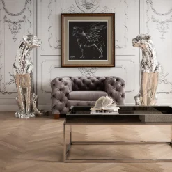 Dekoracja Stojąca Welcome Panther 57x150 Cm Srebrna Lewa*KARE Design Hot