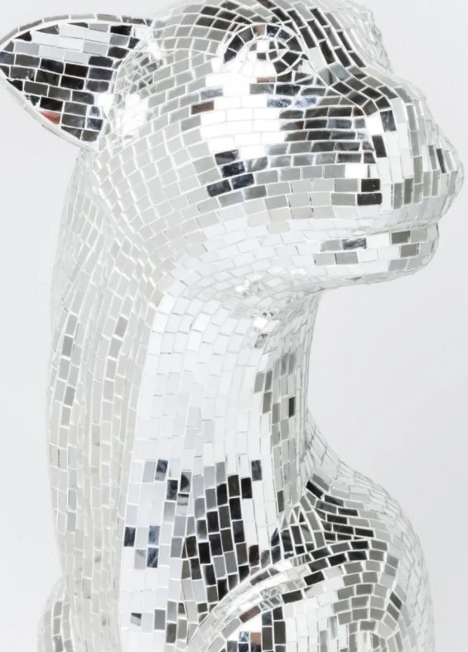 Dekoracja Stojąca Welcome Panther 57x150 Cm Srebrna Prawa*KARE Design