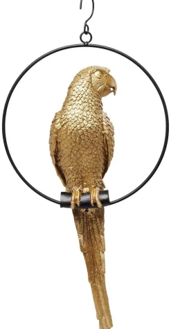 Dekoracja Wisząca Swinging Parrot 27x57 Cm Złota*KARE Design New