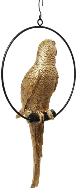 Dekoracja Wisząca Swinging Parrot 27x57 Cm Złota*KARE Design New