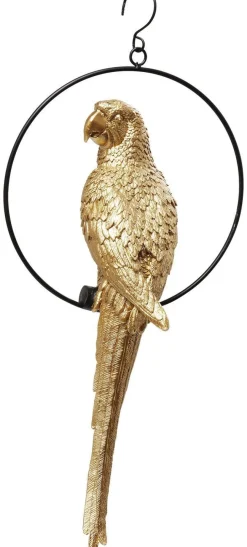 Dekoracja Wisząca Swinging Parrot 27x57 Cm Złota*KARE Design New
