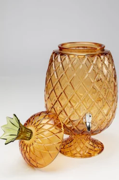 Dyspenser Do Napojów Szklany Brązowy Ananas Ø26x50 Cm*KARE Design