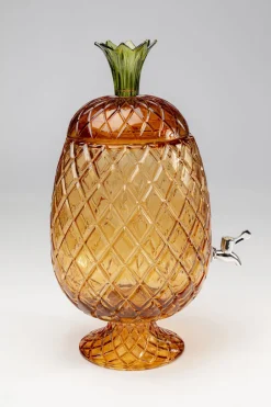 Dyspenser Do Napojów Szklany Brązowy Ananas Ø26x50 Cm*KARE Design