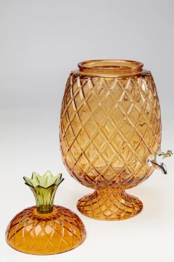 Dyspenser Do Napojów Szklany Brązowy Ananas Ø26x50 Cm*KARE Design