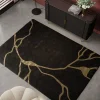Dywan Do Salonu Prostokątny Skórzany W Kolorze Czarnym 170x240 Cm*KARE Design Online
