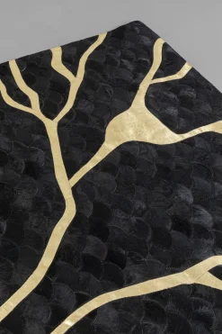 Dywan Do Salonu Prostokątny Skórzany W Kolorze Czarnym 170x240 Cm*KARE Design Online