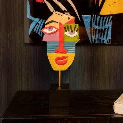 Figurka Dekoracyjna Abstract Face 21x52 Cm Kolorowa*KARE Design Best