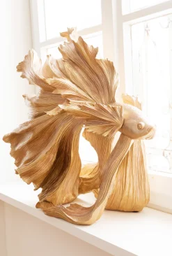 Figurka Dekoracyjna Betta Fish 63x57 Cm Złota*KARE Design Online