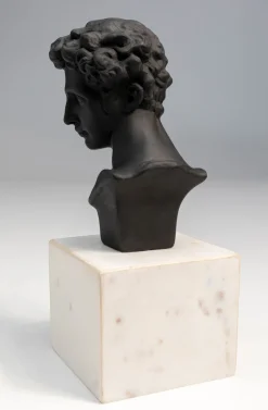 Figurka Dekoracyjna Busto Wise Man 14x22 Cm Czarno-biała*KARE Design