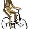 Figurka Dekoracyjna Cyclist Rabbit 29x39 Cm Czarno-złota*KARE Design Best