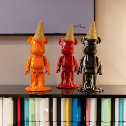 Figurka Dekoracyjna Czarna Miś I Lód 16x40 Cm*KARE Design Online