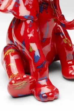 Figurka Dekoracyjna Czerwona Ze Wzorami Słonik 20x18 Cm*KARE Design Best