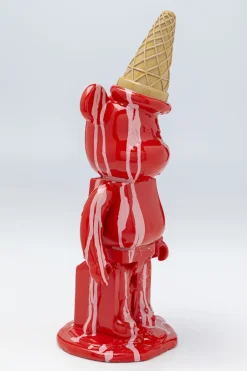 Figurka Dekoracyjna Czerwona Miś I Lód 16x40 Cm*KARE Design Hot