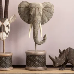 Figurka Dekoracyjna Elephant Head Pearls 28x49 Cm Kolorowa*KARE Design Hot
